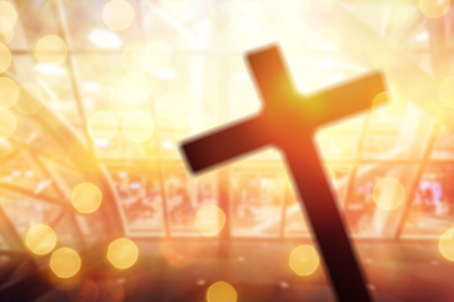 Cross in warm light