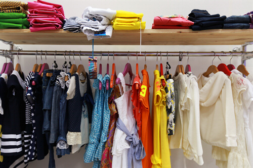 Clothing racks in the Op Shop